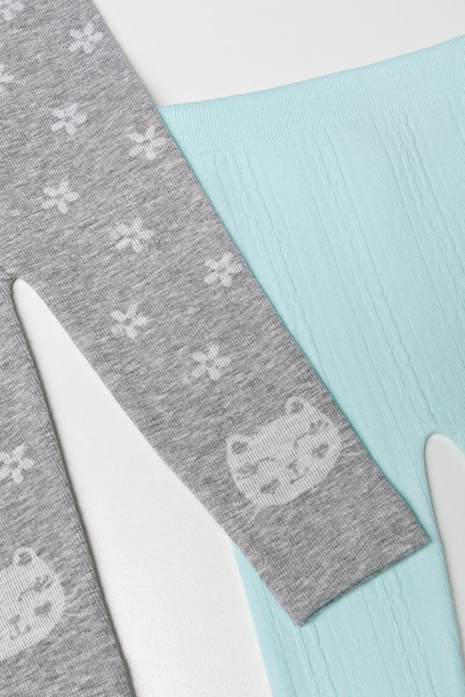 2 Pack Leggings Grey And Blue (1)