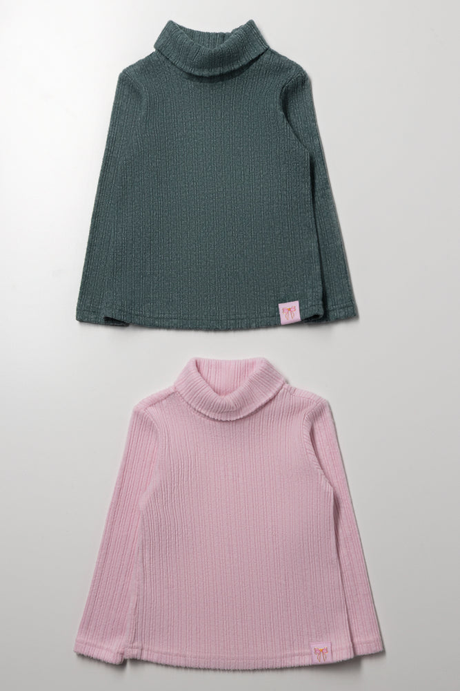 2 Pack Polonecks Pink And Green