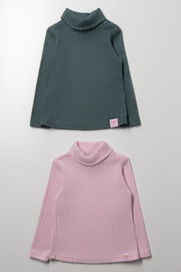 2 Pack Polonecks Pink And Green