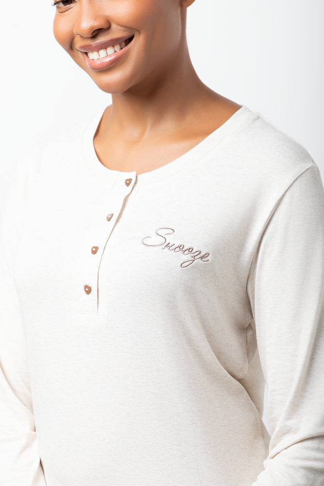 Long Sleeve Pyjama Set Natural (3)