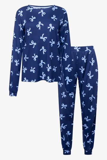 Long Sleeve Pyjama Set Navy