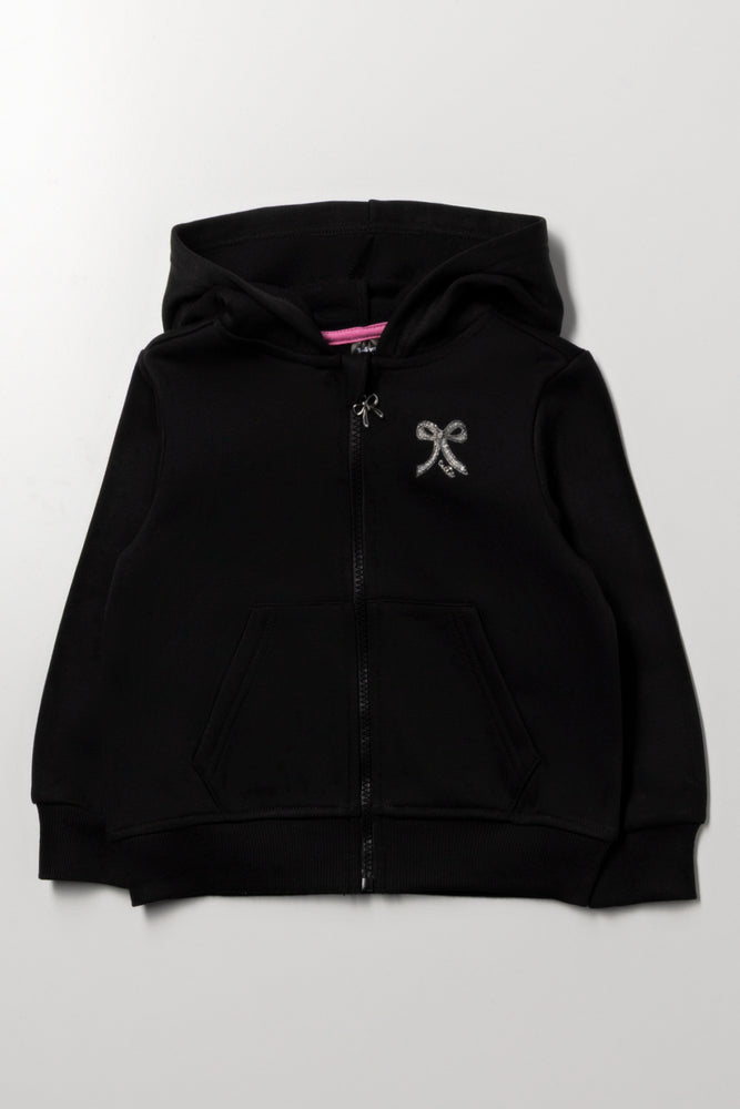 Zip Through Tracktop Black