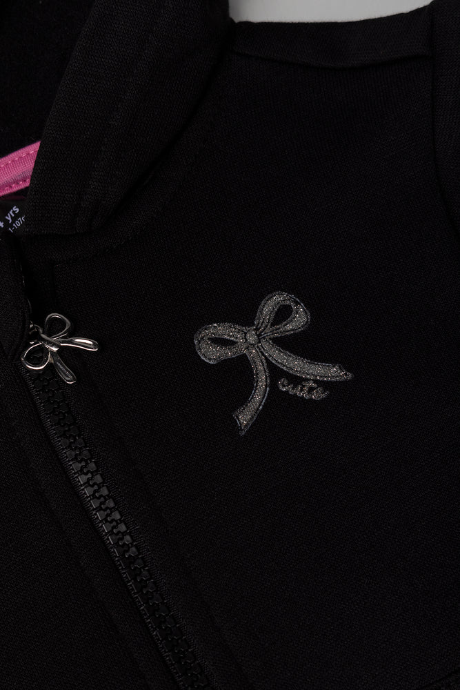 Zip Through Tracktop Black