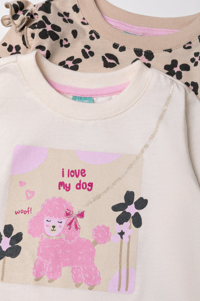 2 Pack T-Shirts Natural