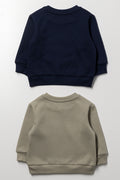 2 pack Crewneck Tops Navy & Fatigue (2)