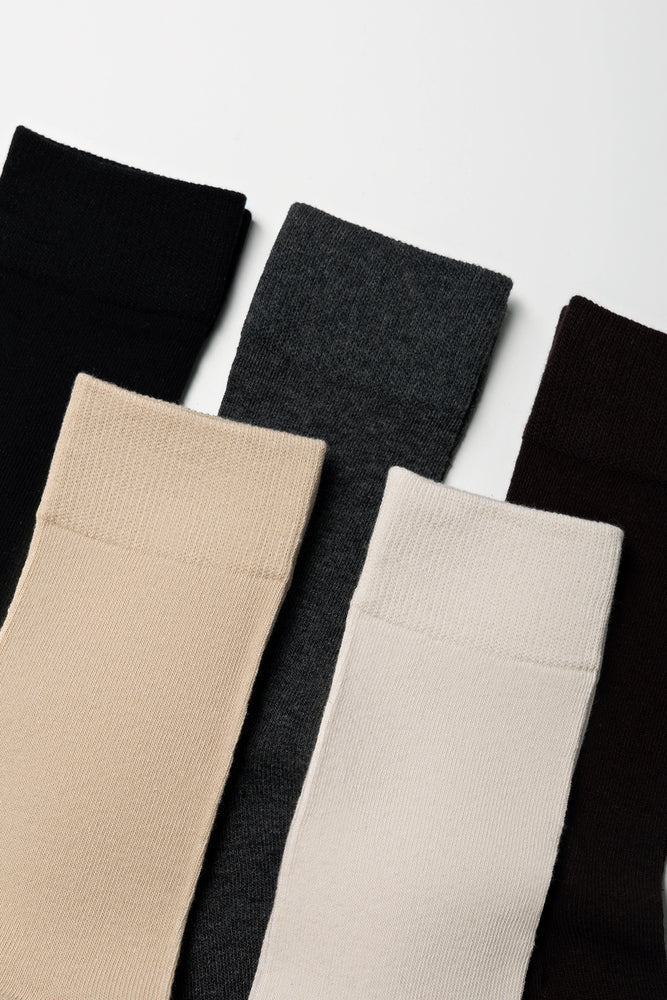 5 Pack Socks Natural