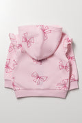 Bow Zip Through Tracktop Pink (2)