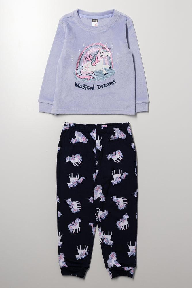 Long Sleeve Pyjama Set Blue