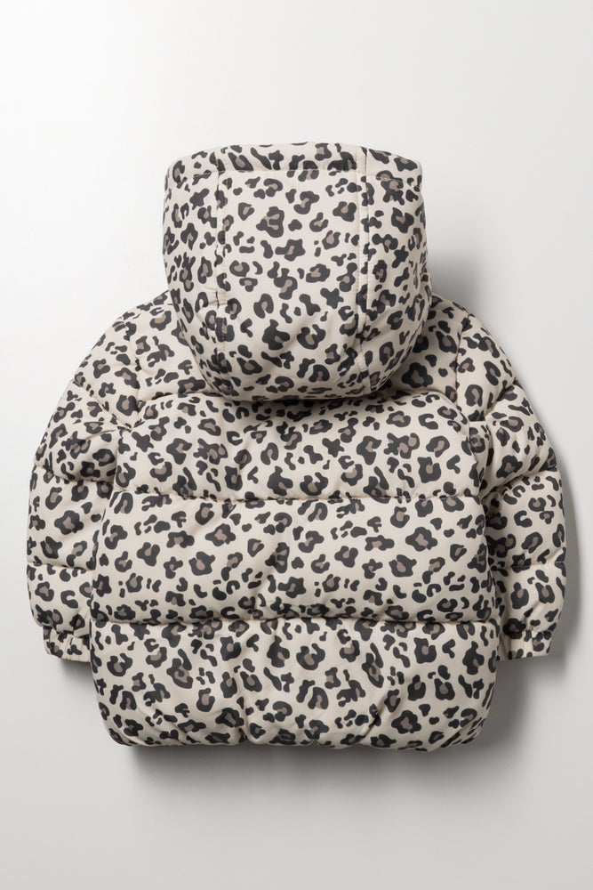 Animal Print Puffer Natural (2)