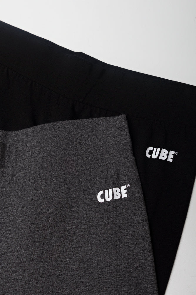 2 Pack Leggings Grey And Black (1)
