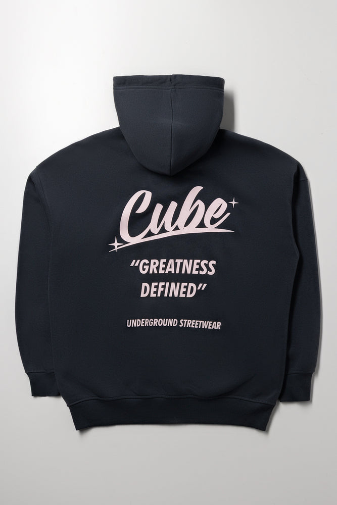 Oversized Zip Through Hoodie Dark Grey (2)