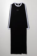 Bodycon Dress With Side Tape Black