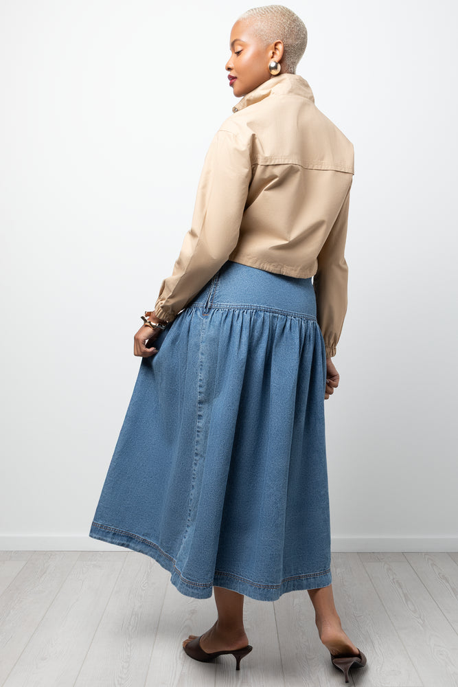 A-Line Denim Skirt Blue (2)