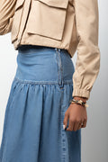 A-Line Denim Skirt Blue (3)