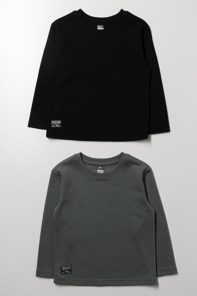 2 Pack T-Shirts Black And Green