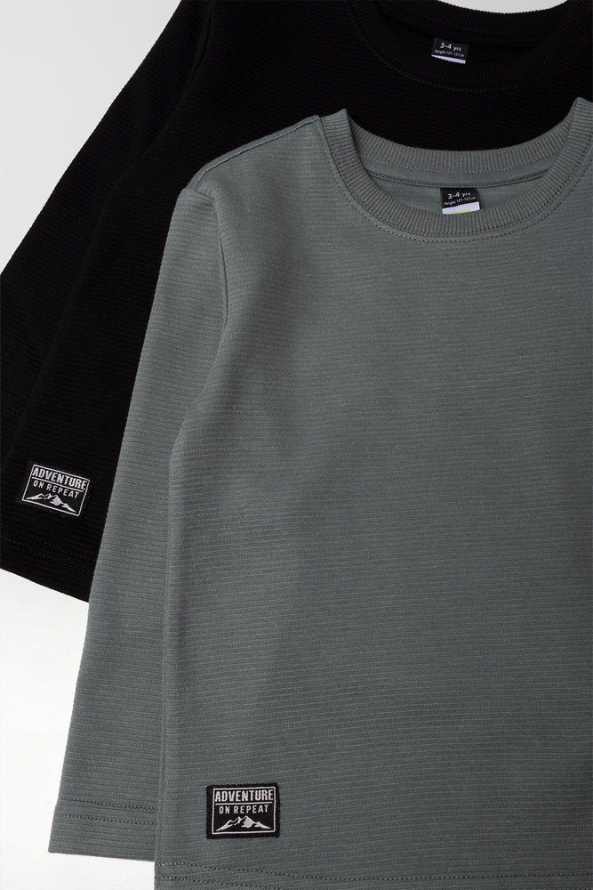 2 Pack T-Shirts Black And Green