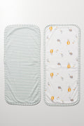 2 Pack Burp Cloths Green And White