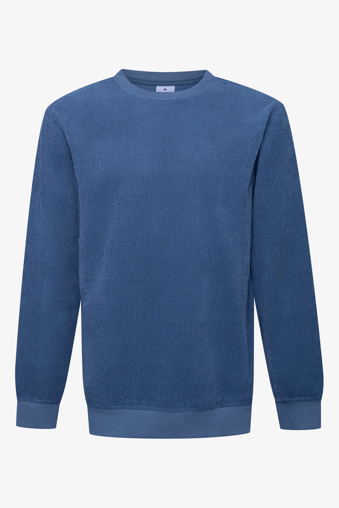 Long Sleeve Waffle T-Shirt Navy