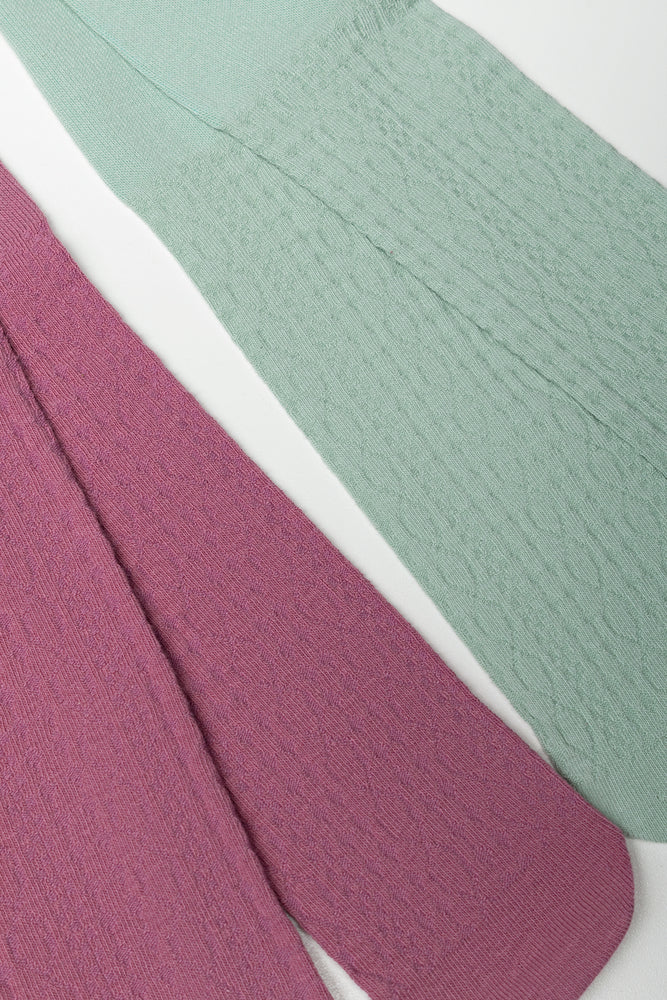 2 Pack Tights Purple And Green