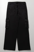 Cargo Baggy Wide Leg Denim Jeans Dark Grey (2)