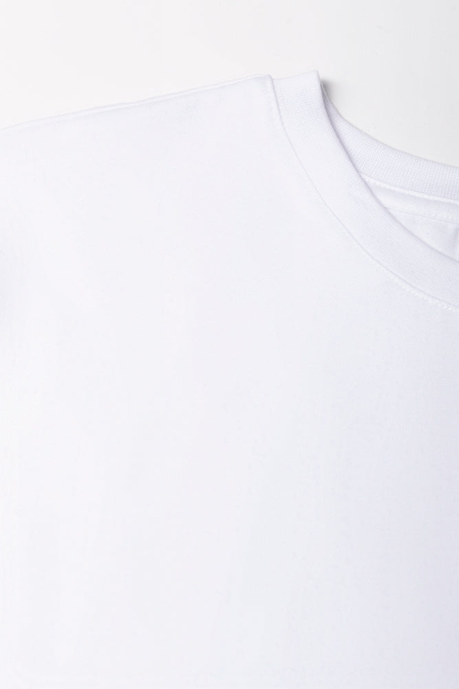 Boxy Crop Short Sleeve T-Shirt White (1)