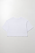 Boxy Crop Short Sleeve T-Shirt White (2)