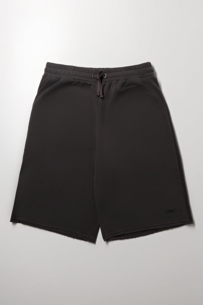 Longer Length Knit Shorts Dark Grey