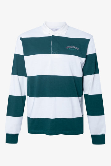 Stripe Rugby Golfer Green And White