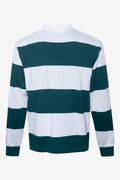 Stripe Rugby Golfer Green And White (1)