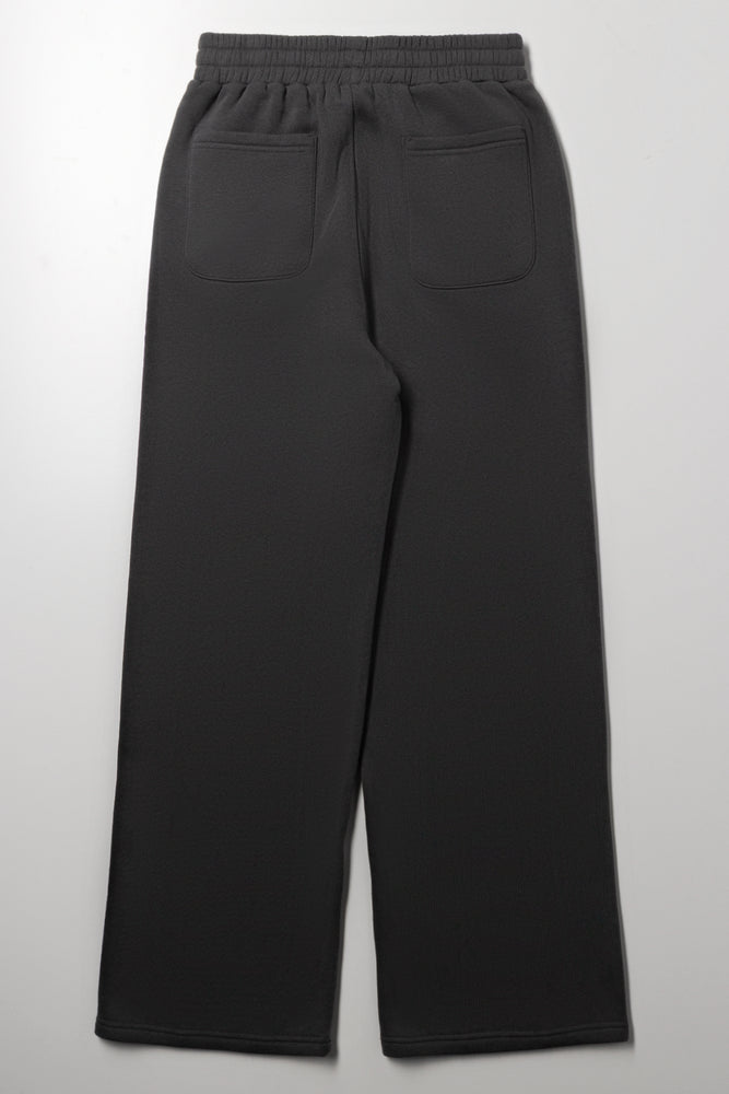 Piped Straight Leg Trackpants Dark Grey (2)