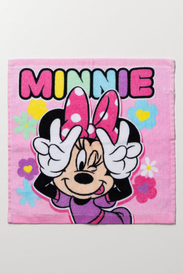 Minnie Mouse Face Cloth Pink