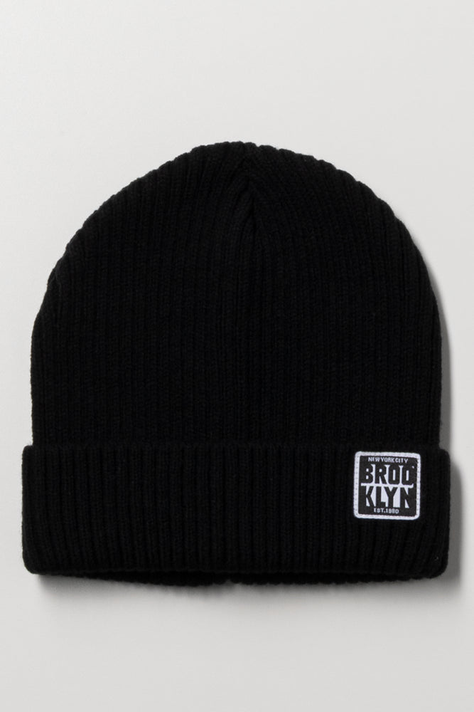 Rib Beanie Black
