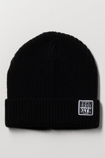 Rib Beanie Black