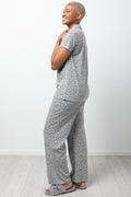 Leopard Print Pyjama Set Grey (1)