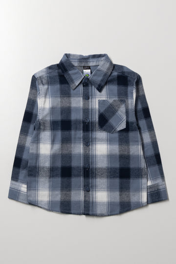 Check Flannel Shirt Blue