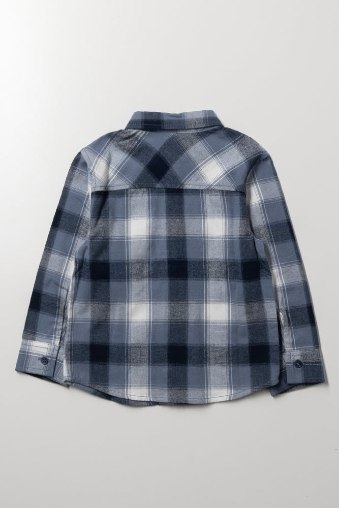 Check Flannel Shirt Blue (2)