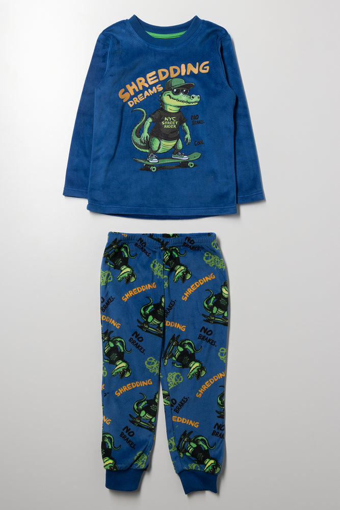 Long Sleeve Pyjama Set Blue