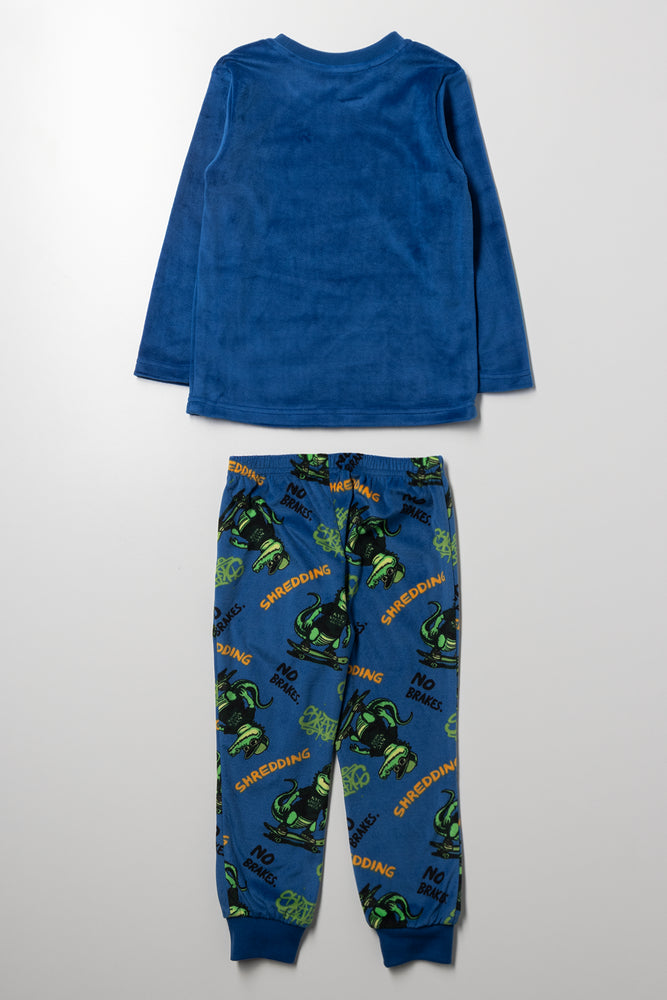 Long Sleeve Pyjama Set Blue (2)