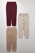 3 Pack Animal Trackpants Natural And Burgundy (2)