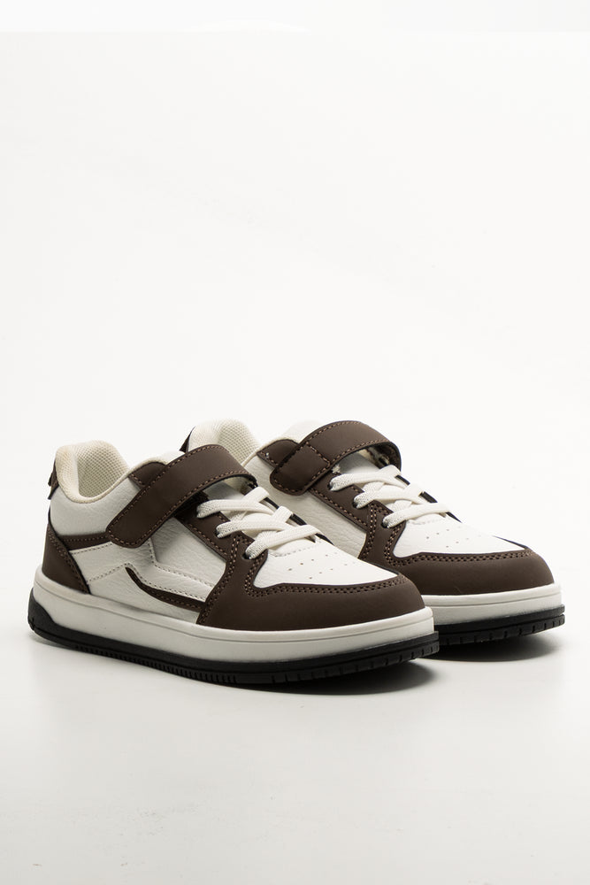 Sneakers White And Brown