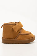 Strap Closure Comfort Boot Tan
