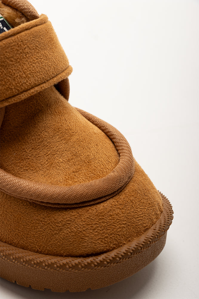 Strap Closure Comfort Boot Tan (2)