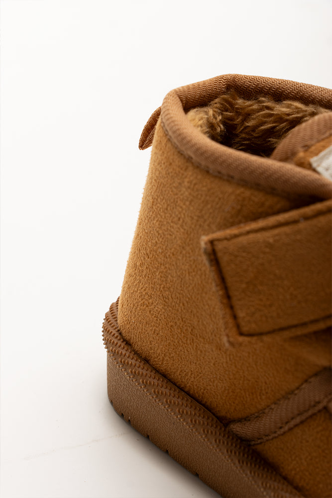 Strap Closure Comfort Boot Tan (3)