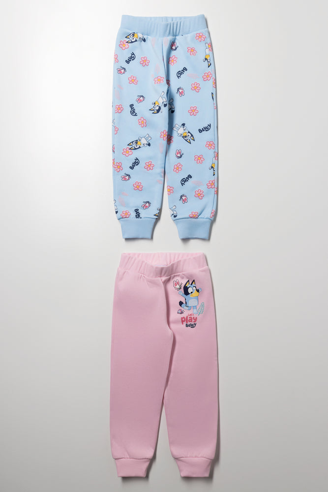 Bluey 2 Pack Trackpants Blue And Pink