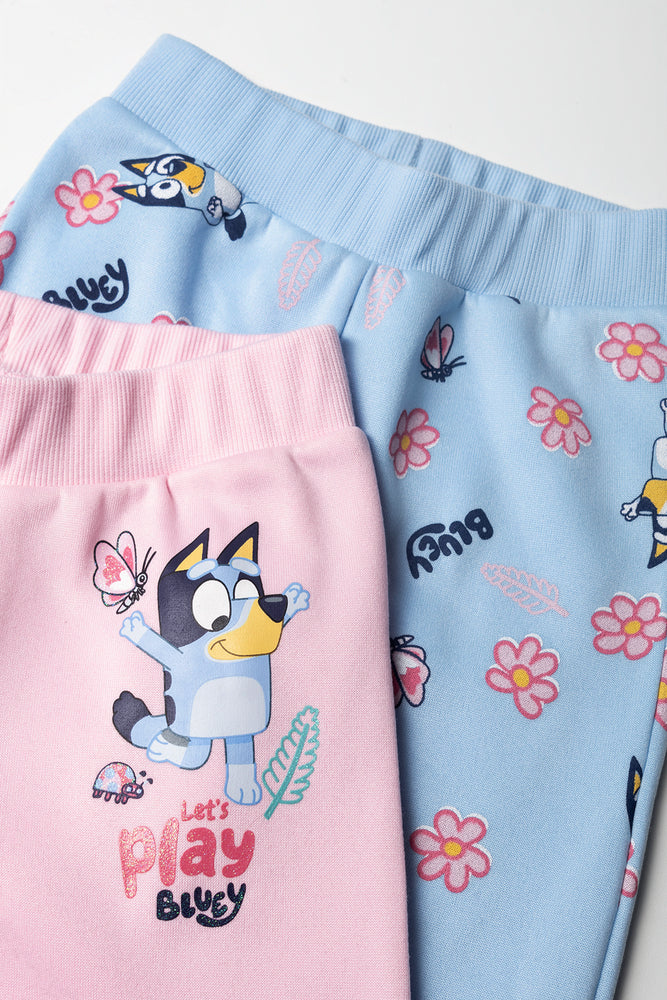 Bluey 2 Pack Trackpants Blue And Pink