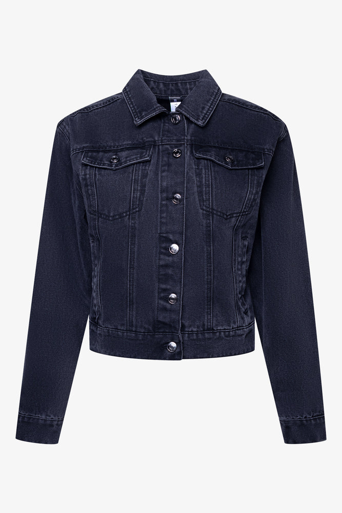 Denim Trucker Jacket Black