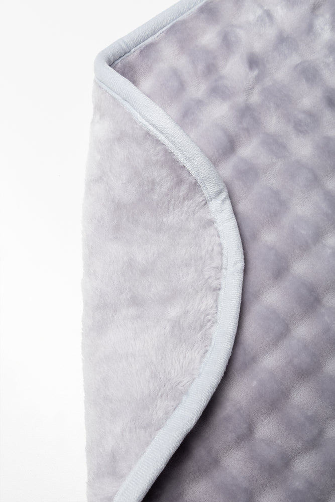 Textured Mink Blanket Grey (1)