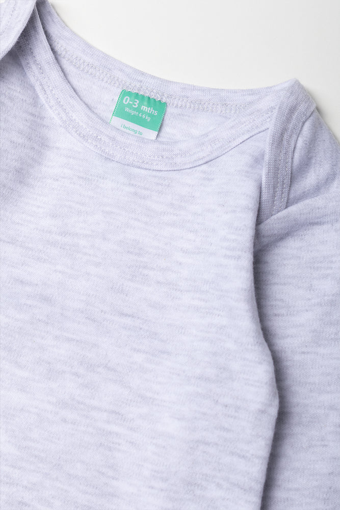 Long Sleeve Vest Grey Melange (1)