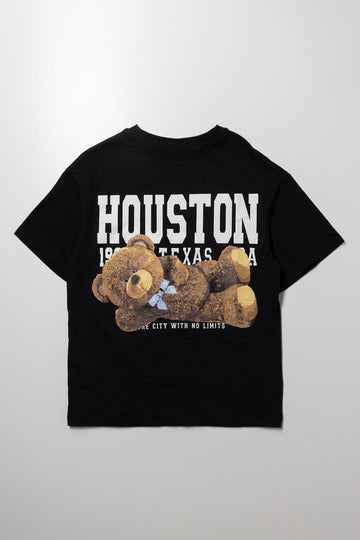 Bear Oversized Short Sleeve T-Shirt Black