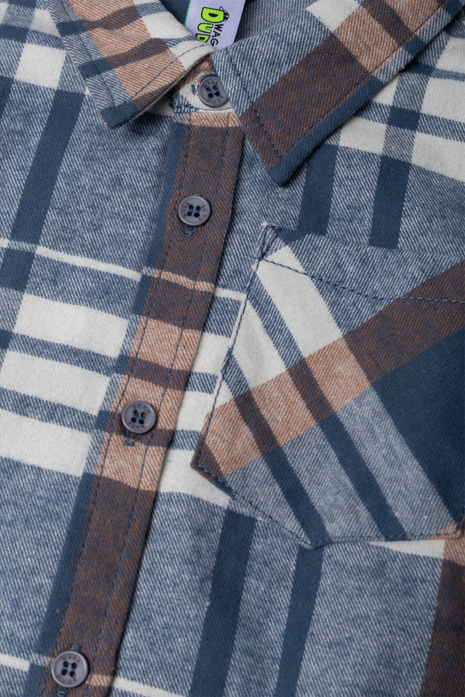 Check Flannel Shirt Cream And Natural (1)